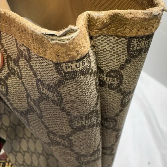 Gucci Beige GG Canvas Tote with Green and Red Web Straps - Picture 7 of 16